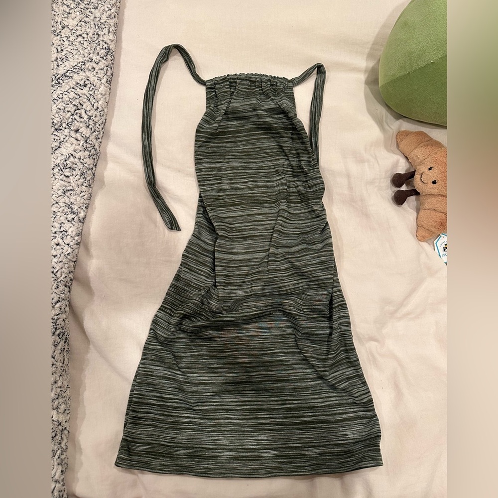 Motel Rocks Green Backless Halter Dress